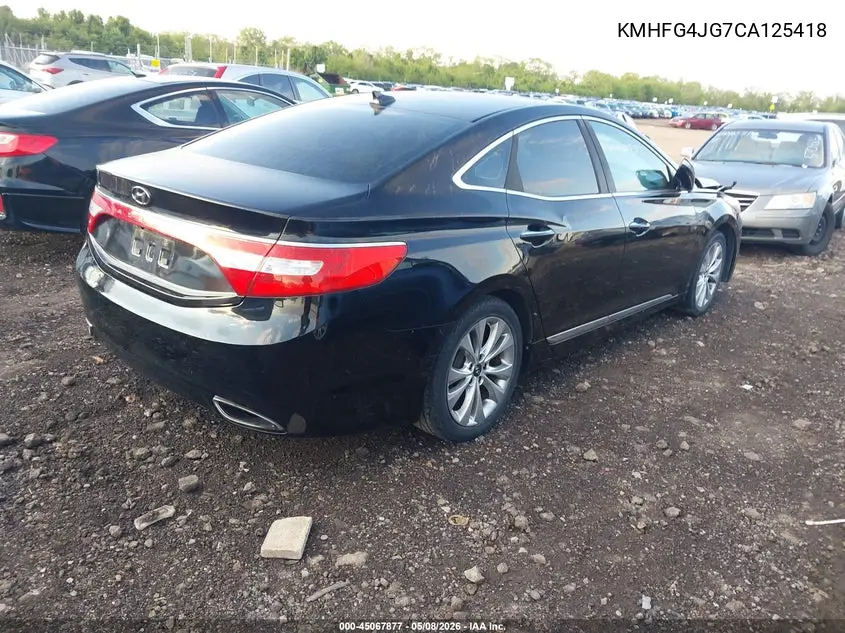 2012 Hyundai Azera VIN: KMHFG4JG7CA125418 Lot: 45067877