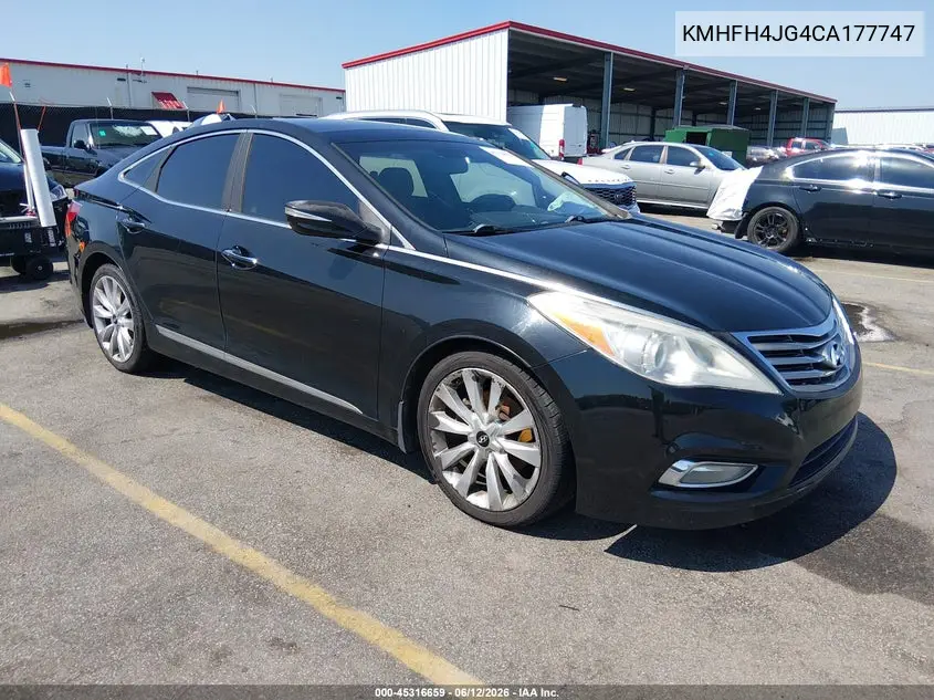 2012 Hyundai Azera VIN: KMHFH4JG4CA177747 Lot: 45316659