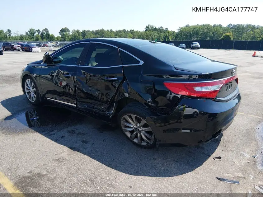 2012 Hyundai Azera VIN: KMHFH4JG4CA177747 Lot: 45316659