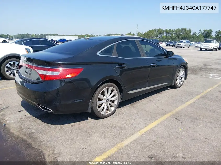 2012 Hyundai Azera VIN: KMHFH4JG4CA177747 Lot: 45316659