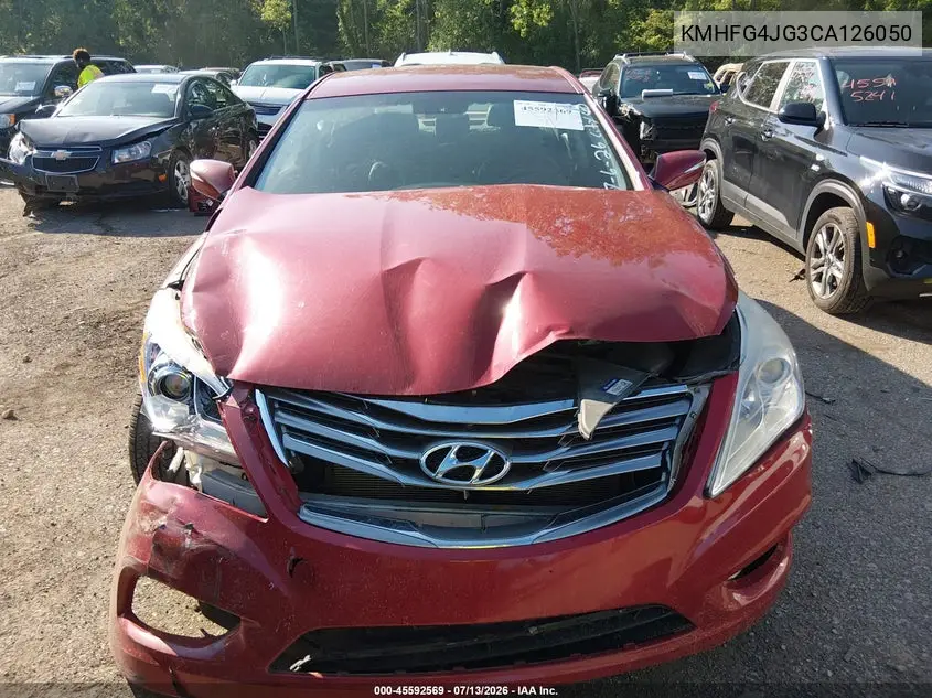 2012 Hyundai Azera VIN: KMHFG4JG3CA126050 Lot: 45592569