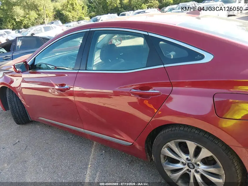2012 Hyundai Azera VIN: KMHFG4JG3CA126050 Lot: 45592569