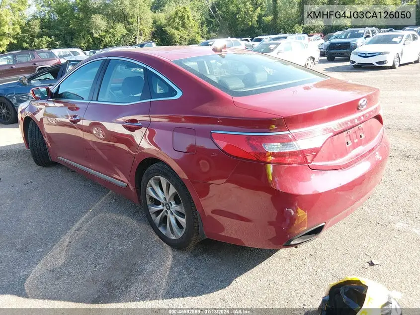 2012 Hyundai Azera VIN: KMHFG4JG3CA126050 Lot: 45592569
