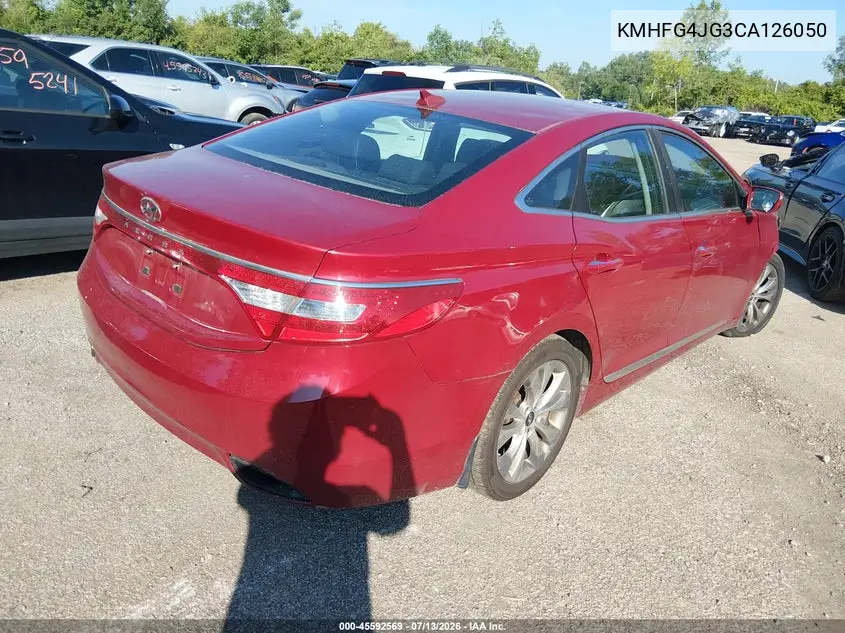 2012 Hyundai Azera VIN: KMHFG4JG3CA126050 Lot: 45592569