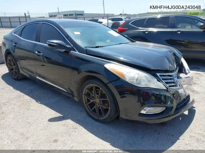 2013 Hyundai Azera VIN: KMHFH4JG0DA243048 Lot: 45082061