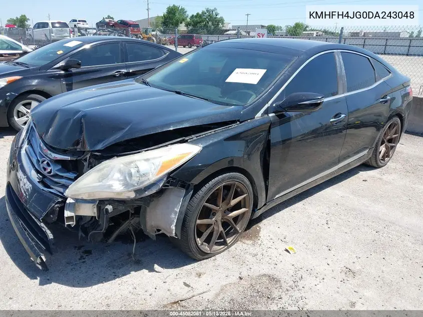 2013 Hyundai Azera VIN: KMHFH4JG0DA243048 Lot: 45082061