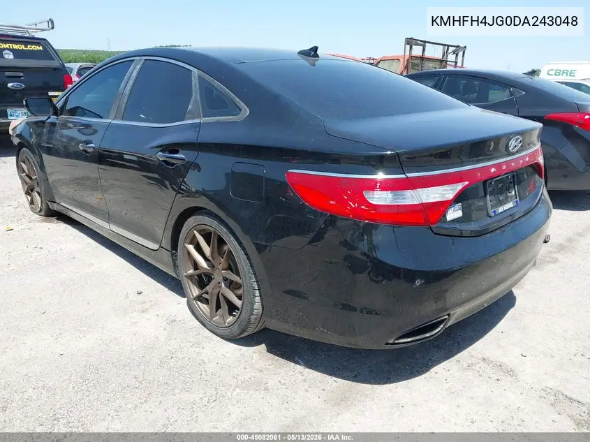 2013 Hyundai Azera VIN: KMHFH4JG0DA243048 Lot: 45082061
