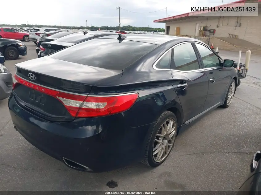 2013 Hyundai Azera VIN: KMHFH4JG0DA251439 Lot: 45283780