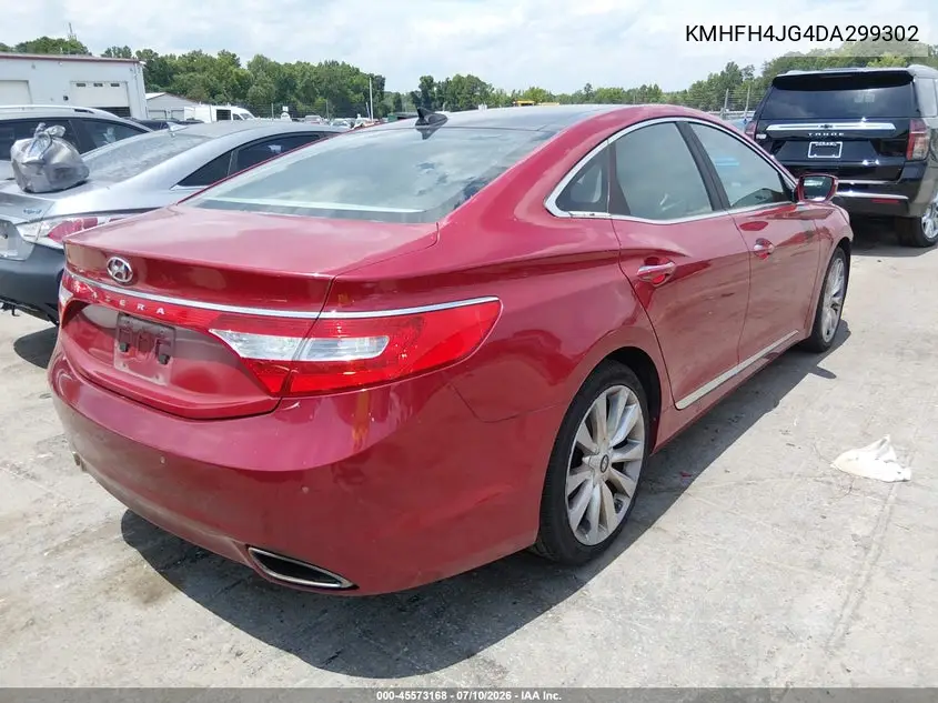 2013 Hyundai Azera VIN: KMHFH4JG4DA299302 Lot: 45573168