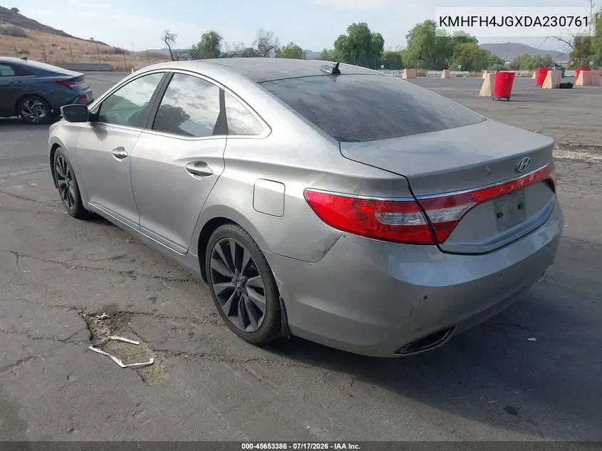 2013 Hyundai Azera VIN: KMHFH4JGXDA230761 Lot: 45653386