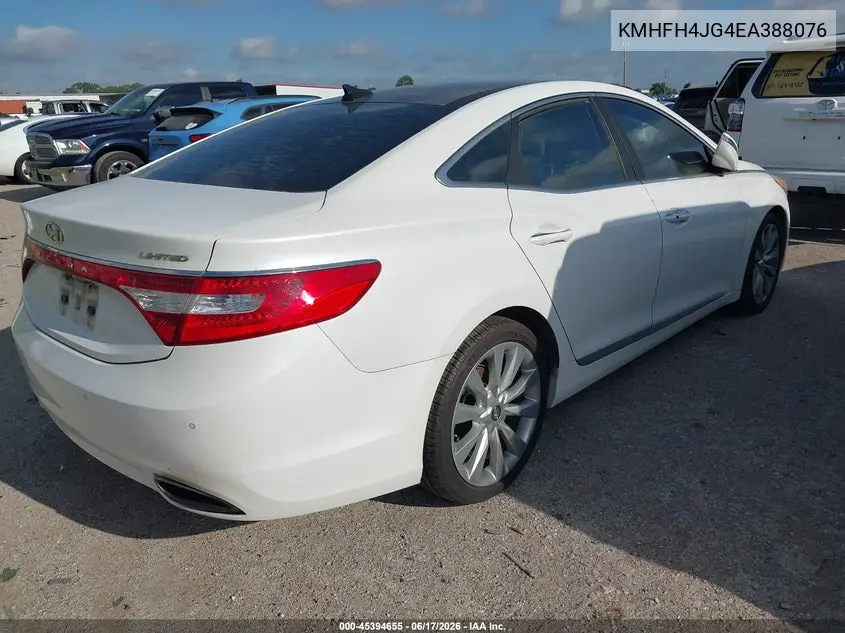 2014 Hyundai Azera Limited VIN: KMHFH4JG4EA388076 Lot: 45394655