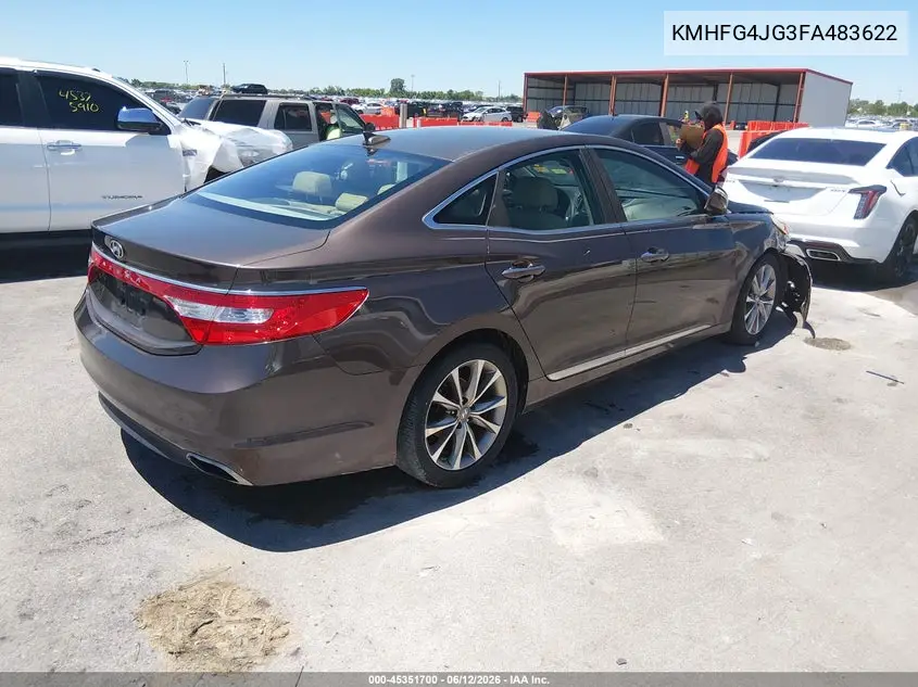 2015 Hyundai Azera VIN: KMHFG4JG3FA483622 Lot: 45351700
