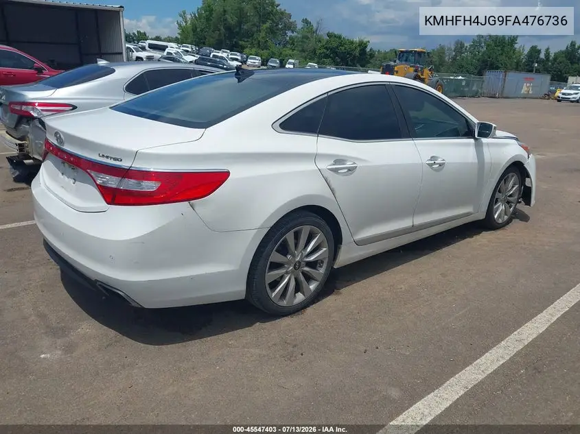 2015 Hyundai Azera Limited VIN: KMHFH4JG9FA476736 Lot: 45547403