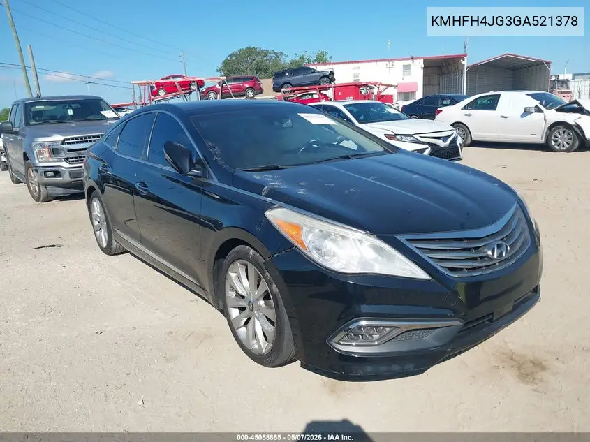 2016 Hyundai Azera Limited VIN: KMHFH4JG3GA521378 Lot: 45058865