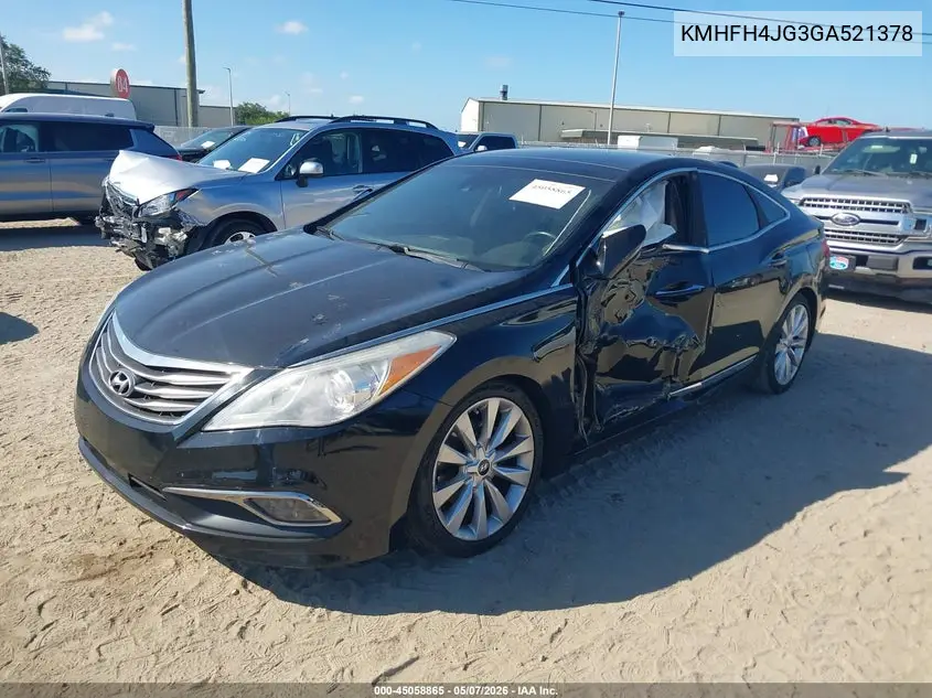 2016 Hyundai Azera Limited VIN: KMHFH4JG3GA521378 Lot: 45058865