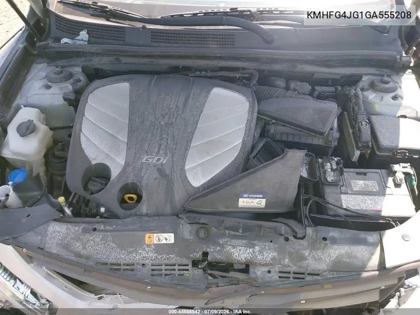 2016 Hyundai Azera VIN: KMHFG4JG1GA555208 Lot: 45586542