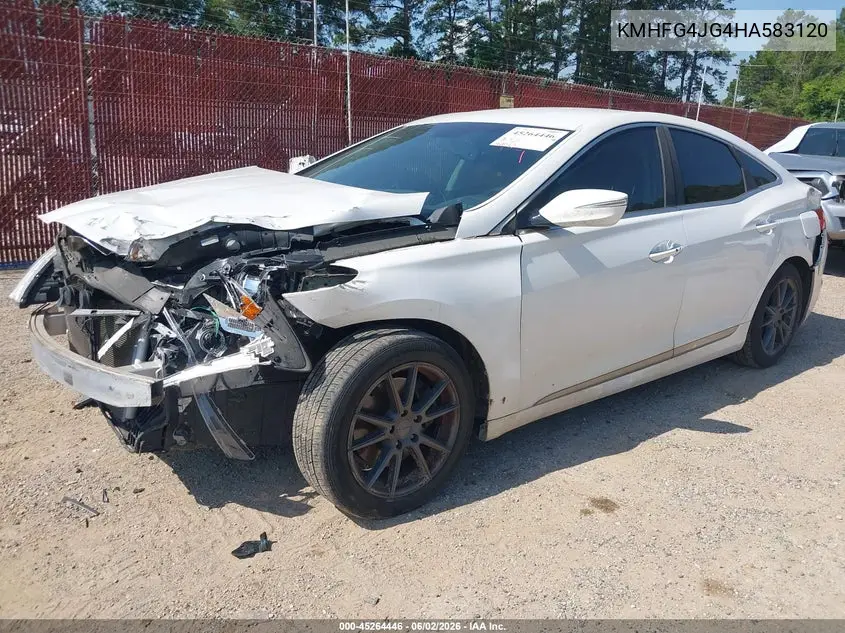 2017 Hyundai Azera VIN: KMHFG4JG4HA583120 Lot: 45264446