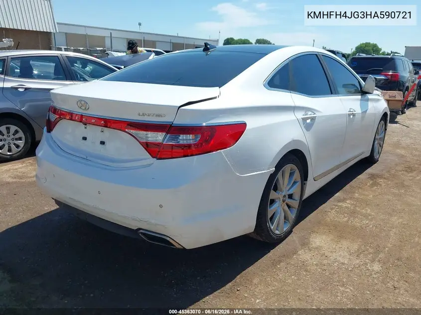 2017 Hyundai Azera Limited VIN: KMHFH4JG3HA590721 Lot: 45363070