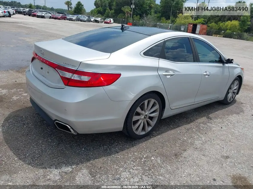 2017 Hyundai Azera Limited VIN: KMHFH4JG8HA583490 Lot: 45399504