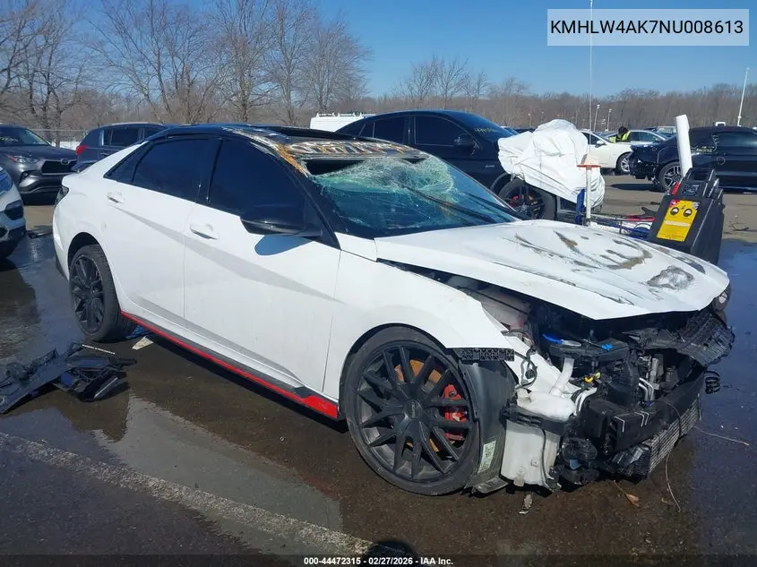 2022 Hyundai Elantra N VIN: KMHLW4AK7NU008613 Lot: 44472315