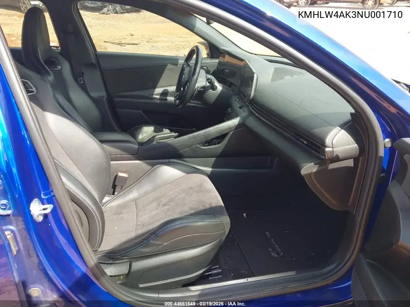 2022 Hyundai Elantra N VIN: KMHLW4AK3NU001710 Lot: 44661549