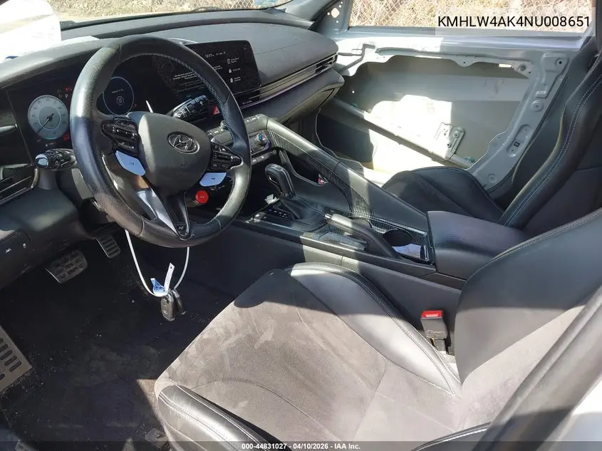 2022 Hyundai Elantra N VIN: KMHLW4AK4NU008651 Lot: 44831027