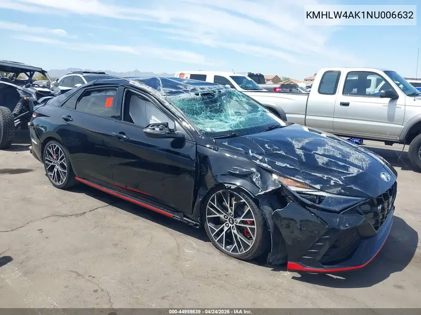 2022 Hyundai Elantra N VIN: KMHLW4AK1NU006632 Lot: 44959839