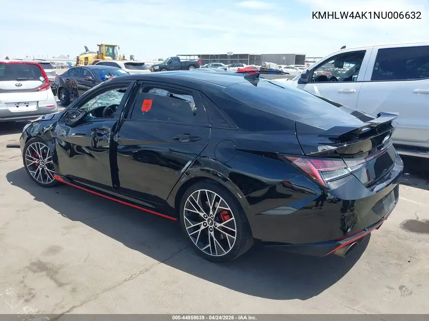 2022 Hyundai Elantra N VIN: KMHLW4AK1NU006632 Lot: 44959839