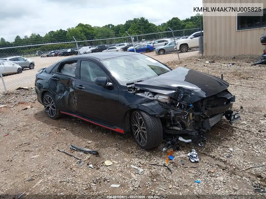 2022 Hyundai Elantra N VIN: KMHLW4AK7NU005825 Lot: 45180511