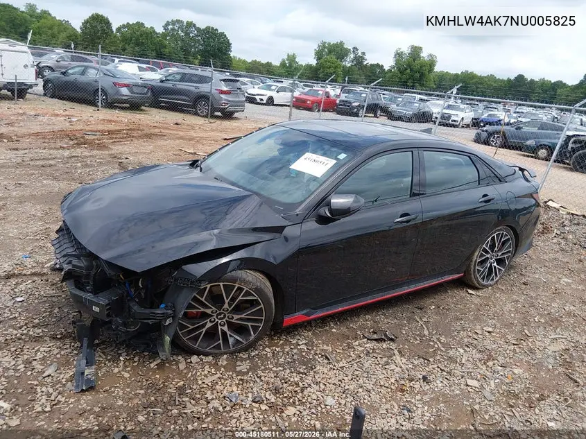2022 Hyundai Elantra N VIN: KMHLW4AK7NU005825 Lot: 45180511