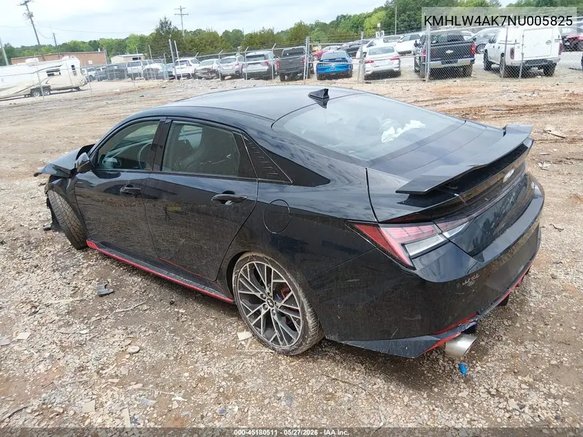 2022 Hyundai Elantra N VIN: KMHLW4AK7NU005825 Lot: 45180511