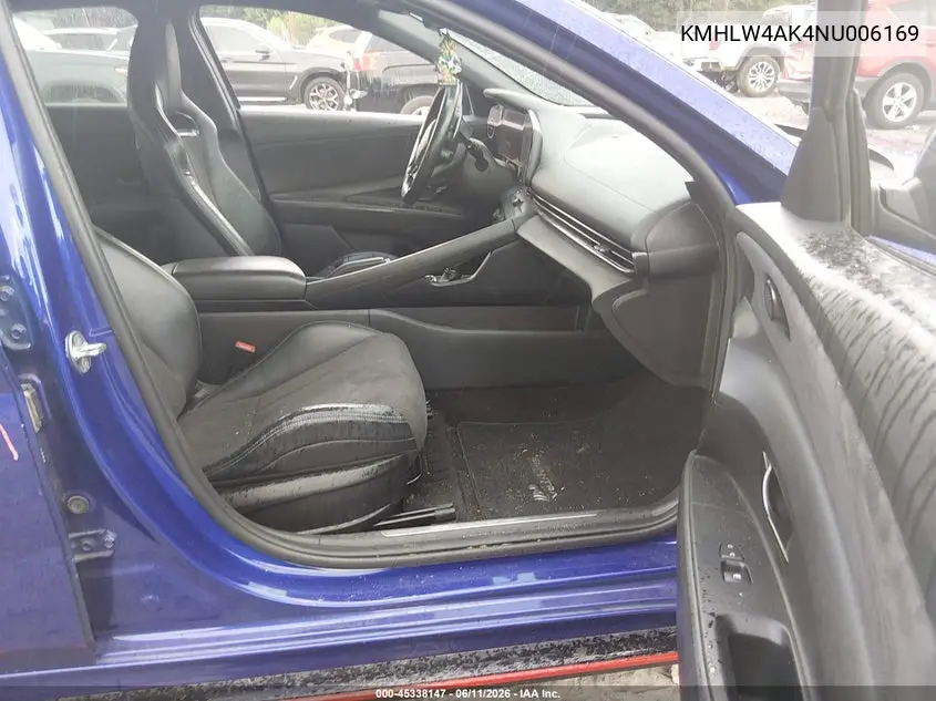 2022 Hyundai Elantra N VIN: KMHLW4AK4NU006169 Lot: 45338147
