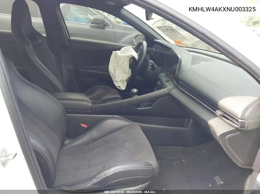 2022 Hyundai Elantra N VIN: KMHLW4AKXNU003325 Lot: 45478722
