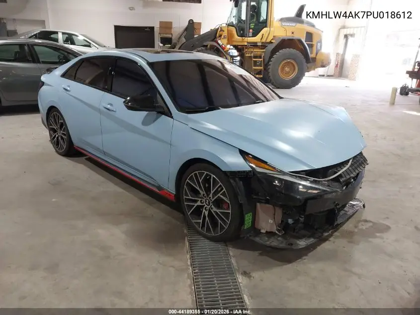 2023 Hyundai Elantra N VIN: KMHLW4AK7PU018612 Lot: 44189355