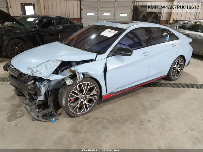 2023 Hyundai Elantra N VIN: KMHLW4AK7PU018612 Lot: 44189355