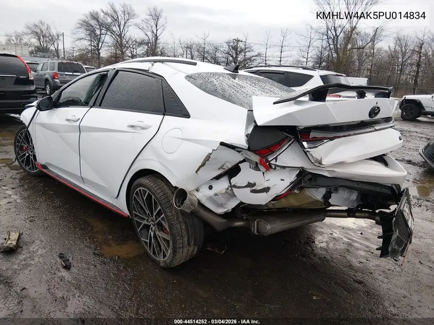 2023 Hyundai Elantra N VIN: KMHLW4AK5PU014834 Lot: 44514252