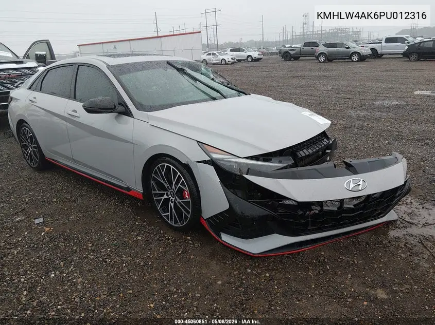 2023 Hyundai Elantra N VIN: KMHLW4AK6PU012316 Lot: 45060851