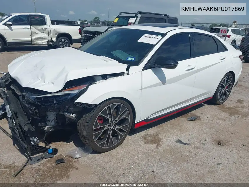 2023 Hyundai Elantra N VIN: KMHLW4AK6PU017869 Lot: 45204708