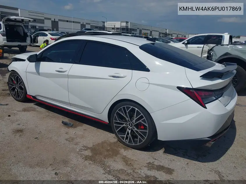 2023 Hyundai Elantra N VIN: KMHLW4AK6PU017869 Lot: 45204708