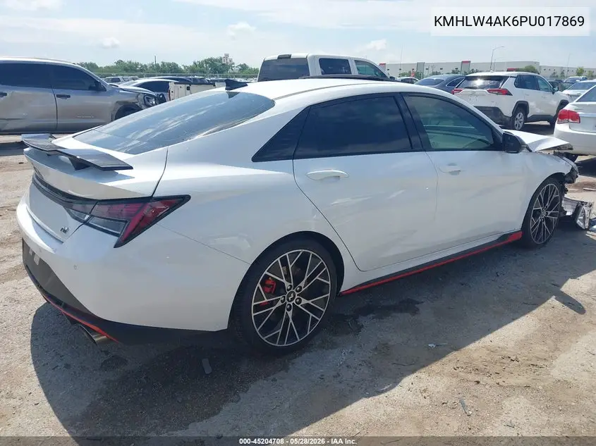 2023 Hyundai Elantra N VIN: KMHLW4AK6PU017869 Lot: 45204708