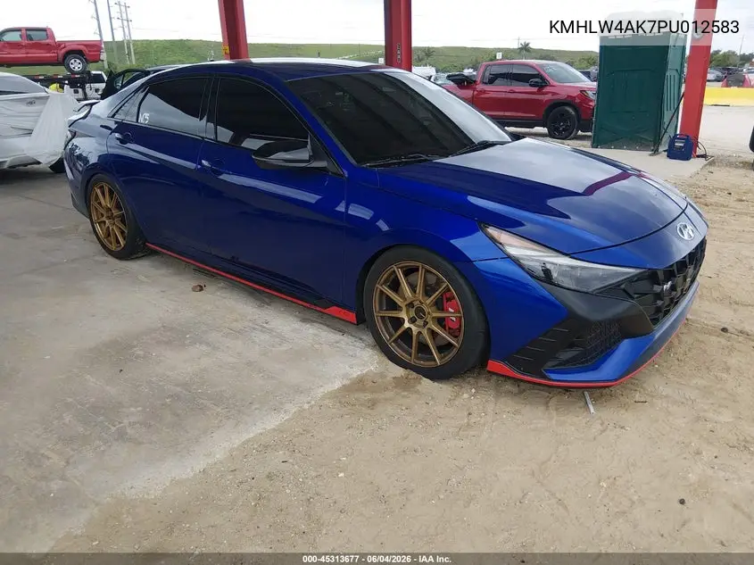 2023 Hyundai Elantra N VIN: KMHLW4AK7PU012583 Lot: 45313677