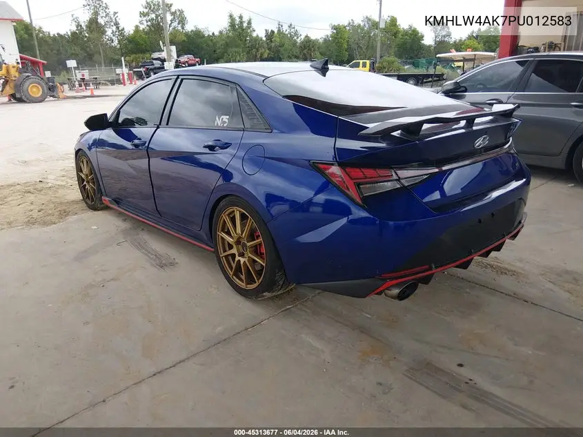 2023 Hyundai Elantra N VIN: KMHLW4AK7PU012583 Lot: 45313677