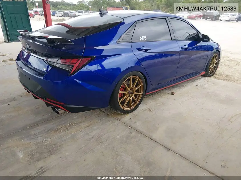 2023 Hyundai Elantra N VIN: KMHLW4AK7PU012583 Lot: 45313677