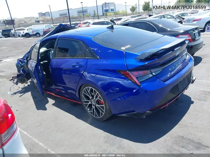 2023 Hyundai Elantra N VIN: KMHLW4AK7PU018559 Lot: 45362218