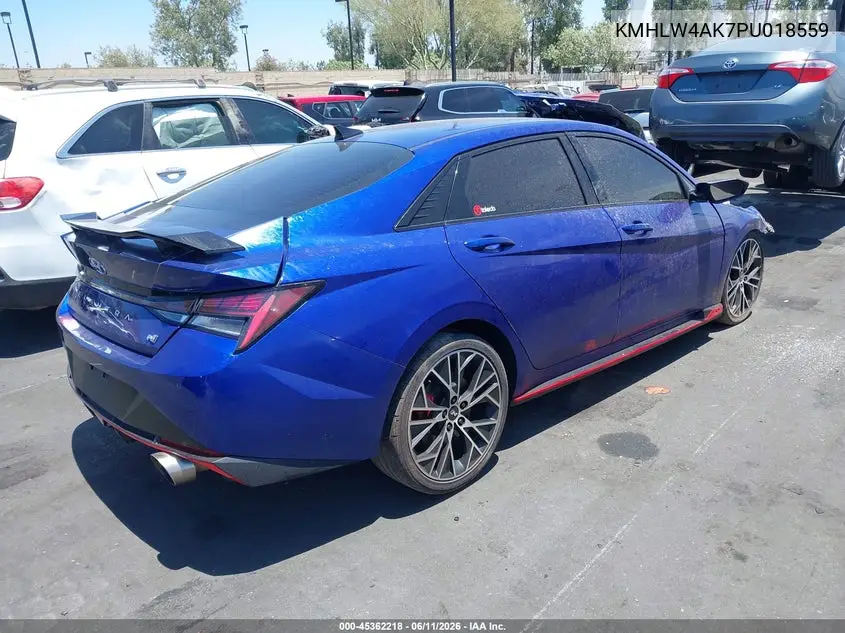 2023 Hyundai Elantra N VIN: KMHLW4AK7PU018559 Lot: 45362218