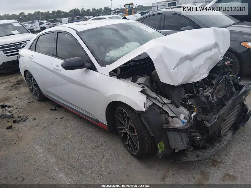 2023 Hyundai Elantra N VIN: KMHLW4AK2PU012281 Lot: 45466695