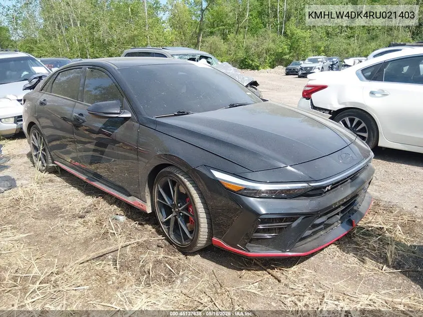 2024 Hyundai Elantra N VIN: KMHLW4DK4RU021403 Lot: 45137638