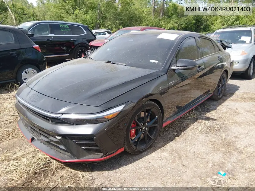 2024 Hyundai Elantra N VIN: KMHLW4DK4RU021403 Lot: 45137638