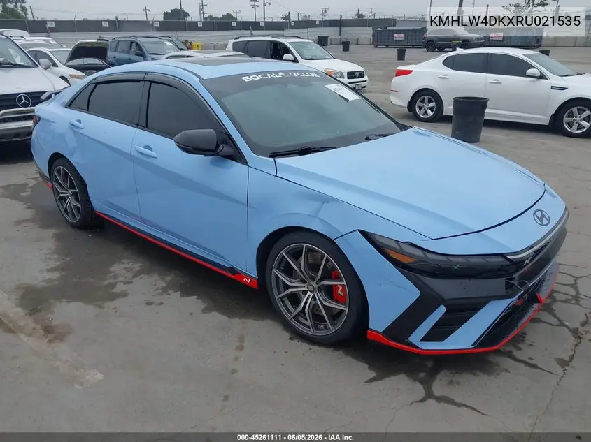 2024 Hyundai Elantra N VIN: KMHLW4DKXRU021535 Lot: 45261111