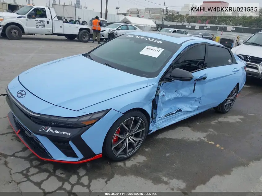 2024 Hyundai Elantra N VIN: KMHLW4DKXRU021535 Lot: 45261111